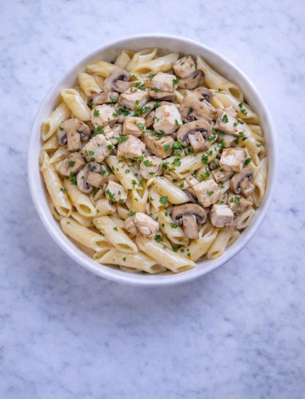 Tavuklu Mantarlı Makarna